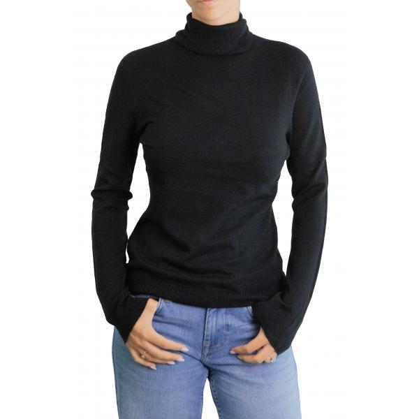 Maglioncino collo alto tinta unita